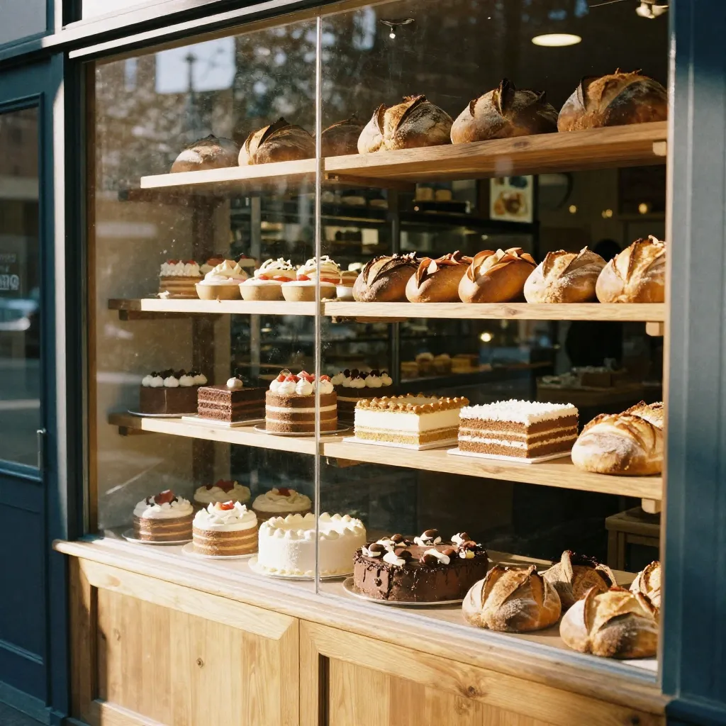 Artisan bakery product display