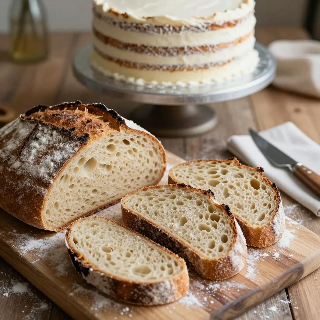 Artisan pastries with natural presentation